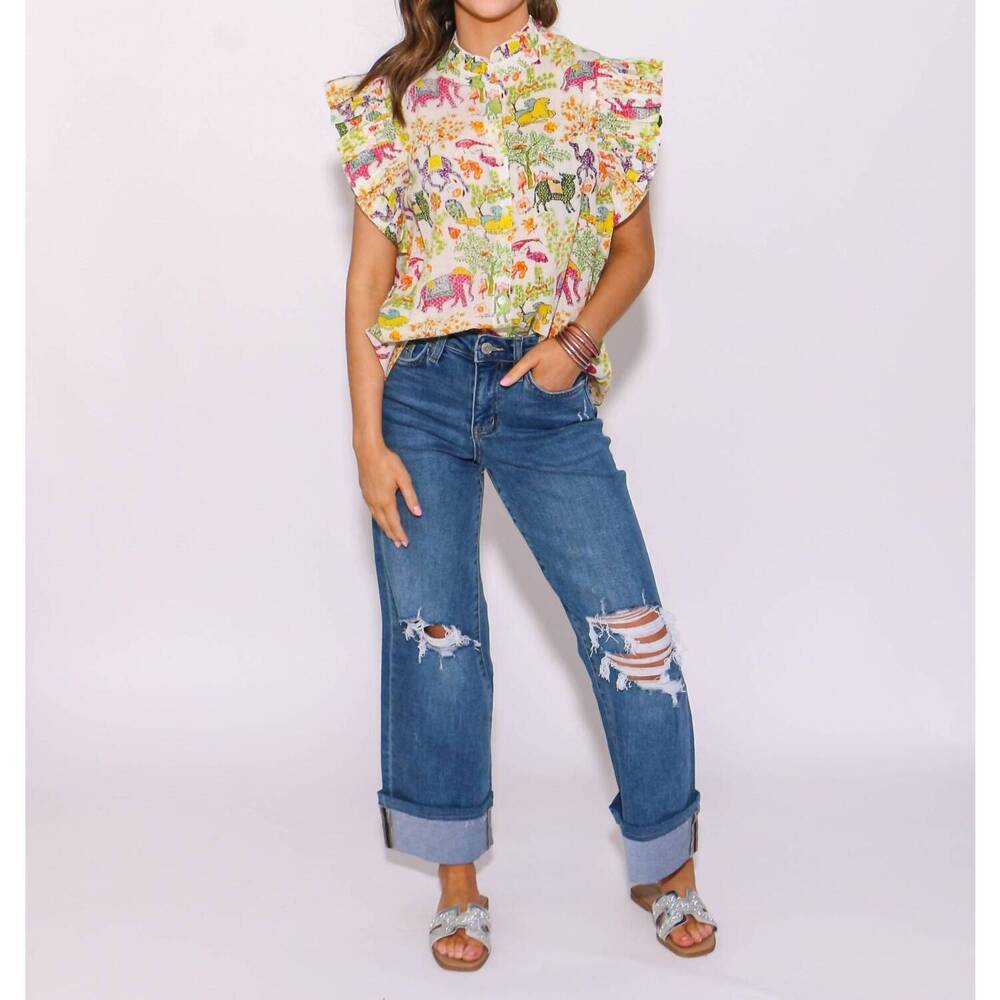 NEW IVY JANE animal fair top in multi - Picture 4 of 4